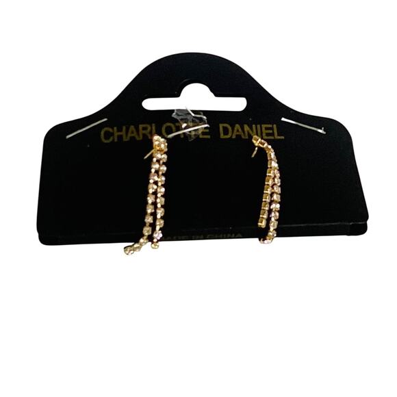 Charlotte Daniel Crystal Dangle Earrings - Picture 1 of 4